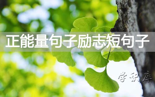 正能量句子励志短句子，令人充满信心的阳光短句