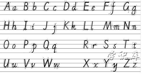 26个英文字母大小写表