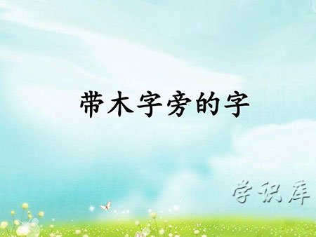 木字旁的字有哪些，带木字旁的字大全