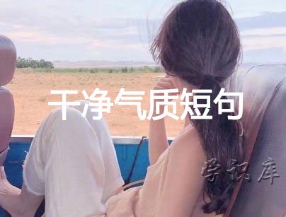 干净气质短句，30个文案短句干净治愈