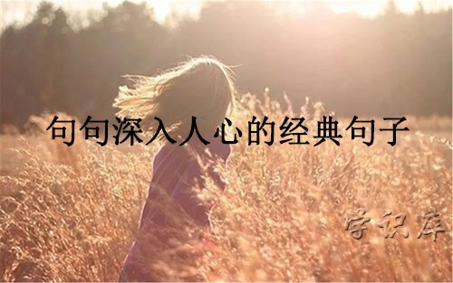 句句深入人心的经典句子，36个打动人心的情感语录